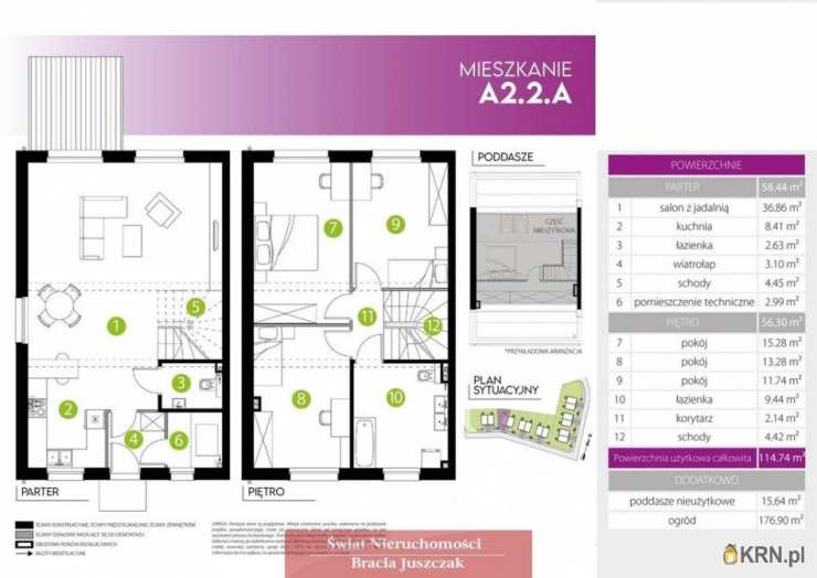 4 pokojowe, Lisowice, ul. , Mieszkanie  na sprzedaż