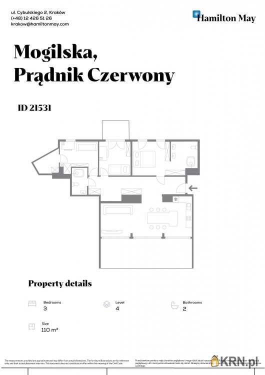 Hamilton May, Mieszkanie  do wynajęcia, Kraków, Prądnik Czerwony, ul. Mogilska