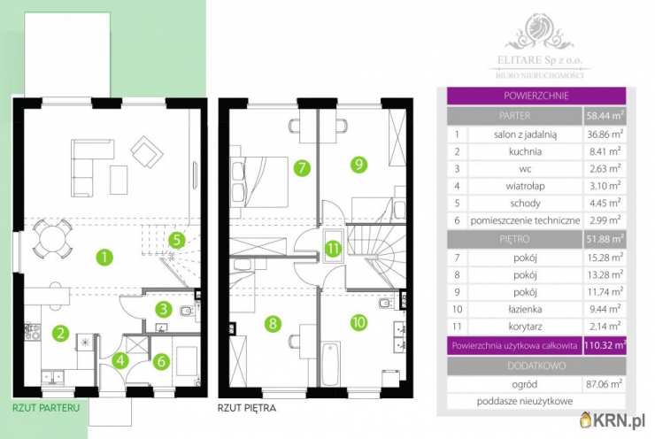 4 pokojowe, Kostomłoty, ul. , Mieszkanie  na sprzedaż