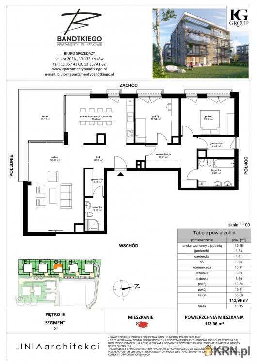 , Kraków, Bronowice, ul. Bandtkiego, Mieszkanie  na sprzedaż