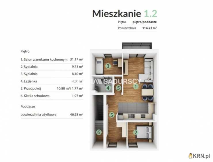 Mieszkanie  na sprzedaż, Śledziejowice, ul. , 3 pokojowe