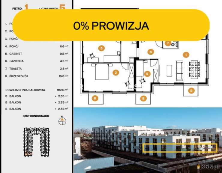 Mieszkanie  na sprzedaż, Kraków, Bronowice, ul. Na Błonie, 3 pokojowe