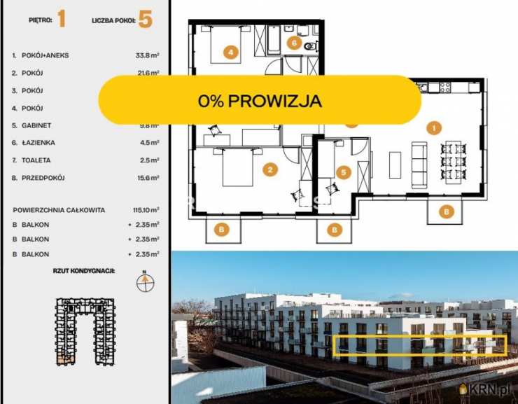 Mieszkanie  na sprzedaż, Kraków, Bronowice, ul. Na Błonie, 3 pokojowe