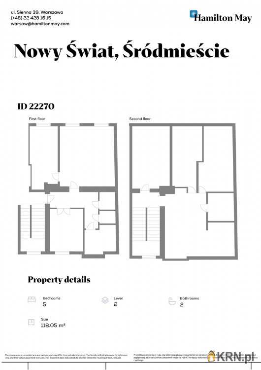 5 pokojowe, Mieszkanie  na sprzedaż, Warszawa, ul. 