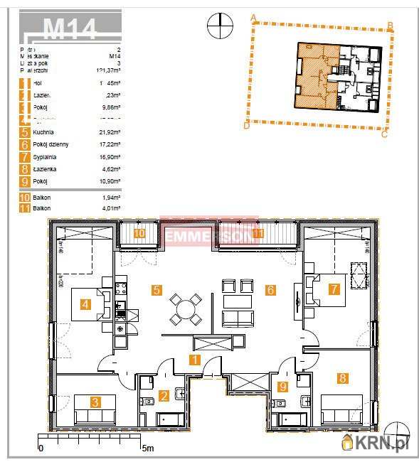5 pokojowe, Kraków, Prądnik Biały/Górka Narodowa, ul. , Mieszkanie  na sprzedaż