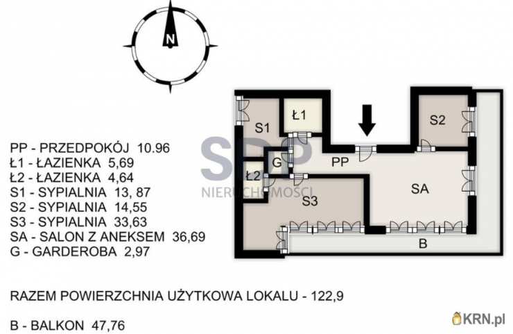 Mieszkanie  na sprzedaż, 4 pokojowe, Wrocław, Krzyki, ul. Walońska