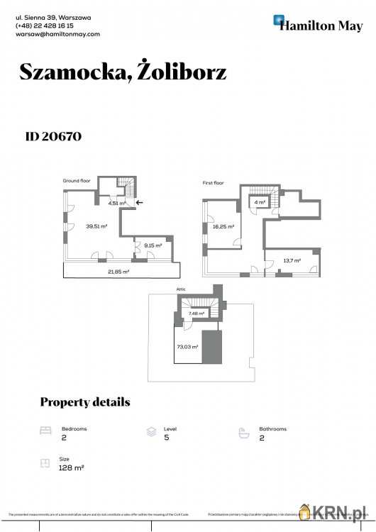 Mieszkanie  do wynajęcia, 4 pokojowe, Warszawa, ul. 