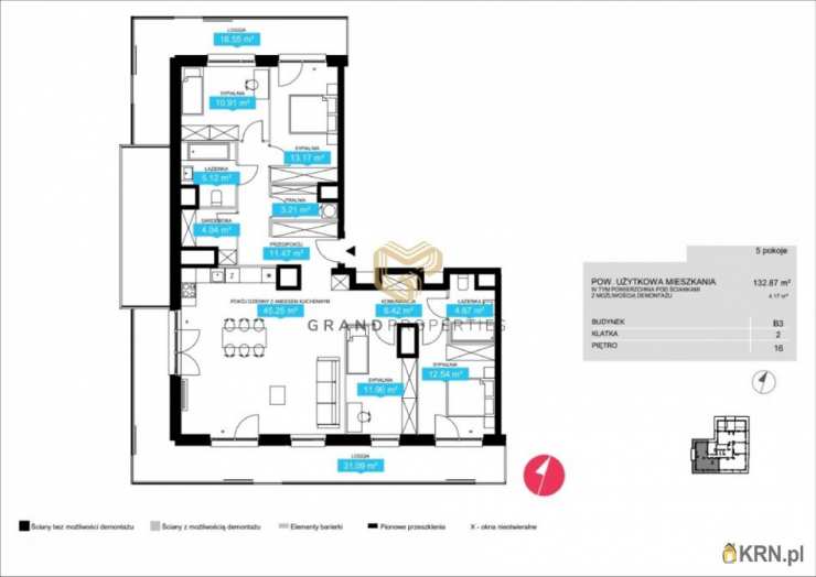 5 pokojowe, Warszawa, Wola, ul. J. Ordona, Mieszkanie  na sprzedaż