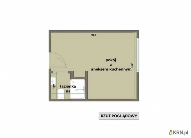 1 pokojowe, Mieszkanie  na sprzedaż, Kraków, ul. 