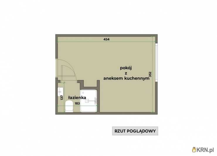 1 pokojowe, Mieszkanie  na sprzedaż, Kraków, ul. 