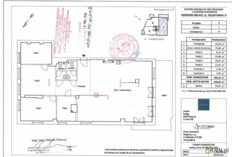 Nieruchomości Plus Piotr Kasprzak Paulina Pacelt Spółka Cywilna, Mieszkanie  na sprzedaż, Warszawa, Bielany, ul. Kolektorska
