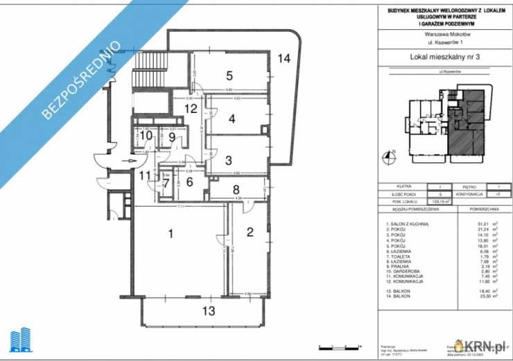 Warszawa, Mokotów, ul. Ksawerów, 4 pokojowe, Mieszkanie  na sprzedaż