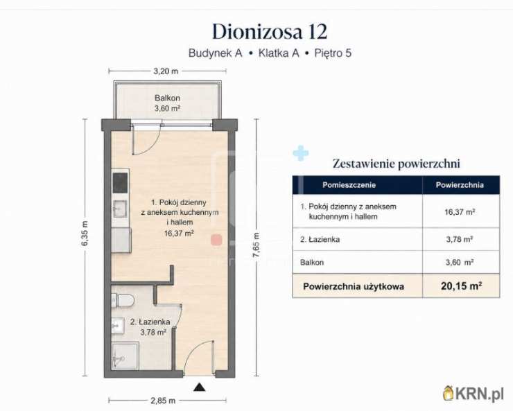 Mieszkanie  na sprzedaż, Warszawa, Białołęka, ul. Dionizosa, 1 pokojowe