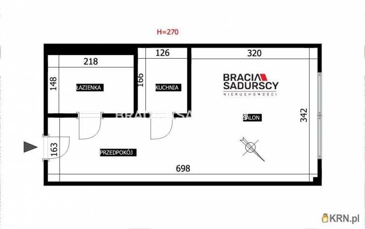 1 pokojowe, Kraków, Dębniki/Ruczaj, ul. Kobierzyńska, Mieszkanie  na sprzedaż