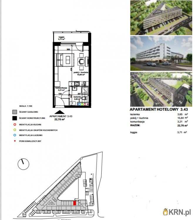 Wrocław, Krzyki, ul. , Mieszkanie  na sprzedaż, 1 pokojowe