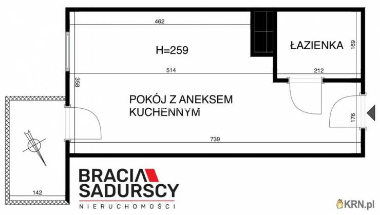Kraków, Podgórze/Płaszów, ul. Koszykarska, Mieszkanie  na sprzedaż, 1 pokojowe