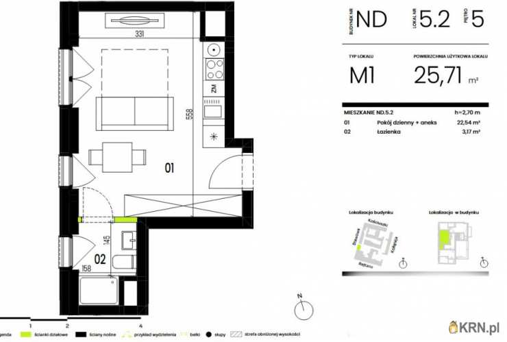 1 pokojowe, Wrocław, Stare Miasto, ul. , Mieszkanie  na sprzedaż