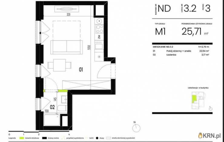 1 pokojowe, Mieszkanie  na sprzedaż, Wrocław, Stare Miasto, ul. 