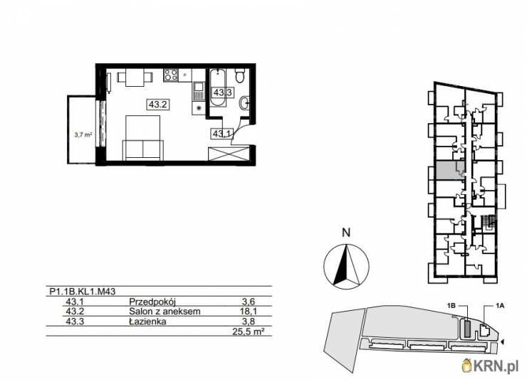 Kraków, Bieżanów-Prokocim/Złocień, ul. Agatowa, Mieszkanie  na sprzedaż, 1 pokojowe