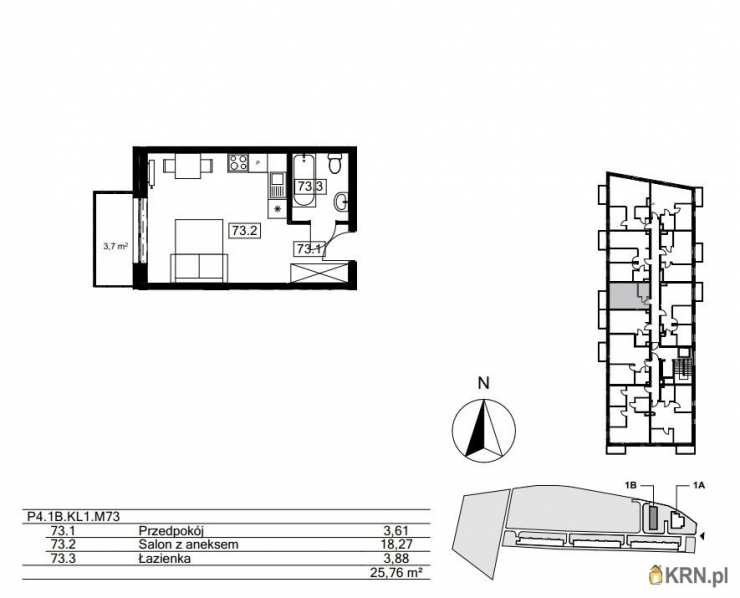 1 pokojowe, Kraków, Bieżanów-Prokocim/Złocień, ul. Agatowa, Mieszkanie  na sprzedaż