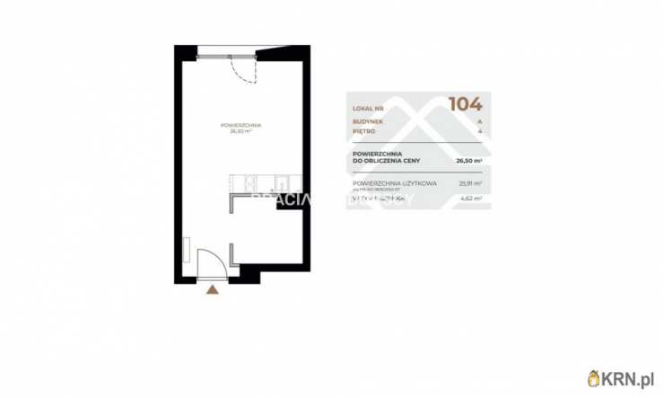 Kraków, Grzegórzki, ul. Fabryczna, Mieszkanie  na sprzedaż, 1 pokojowe