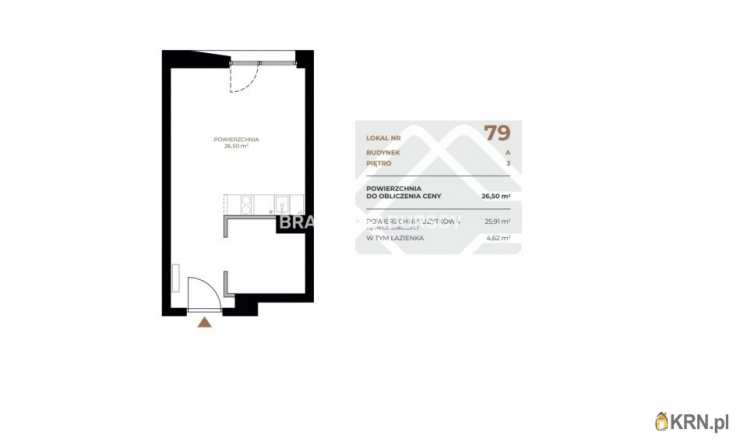 Kraków, Grzegórzki, ul. Fabryczna, Mieszkanie  na sprzedaż, 1 pokojowe