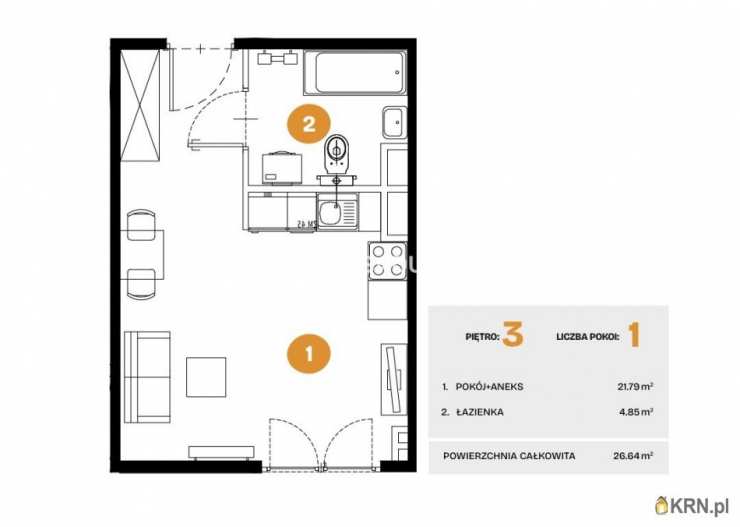 Kraków, Bronowice, ul. Na Błonie, Mieszkanie  na sprzedaż, 1 pokojowe
