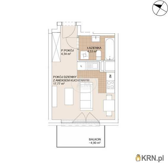 Mieszkanie  na sprzedaż, 1 pokojowe, Wrocław, Stare Miasto, ul. Gnieźnieńska