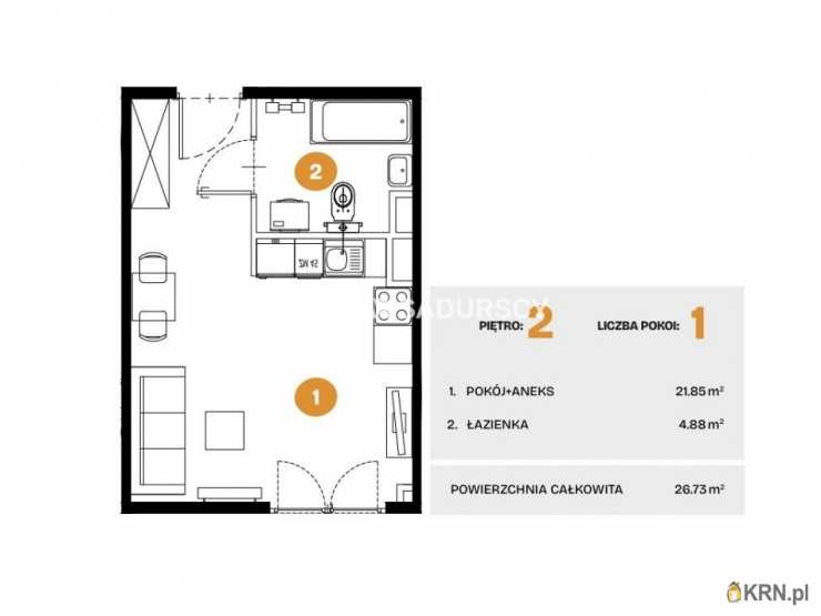 Mieszkanie  na sprzedaż, Kraków, Bronowice, ul. Na Błonie, 1 pokojowe