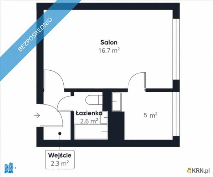 1 pokojowe, Mieszkanie  na sprzedaż, Wrocław, Psie Pole, ul. Litewska