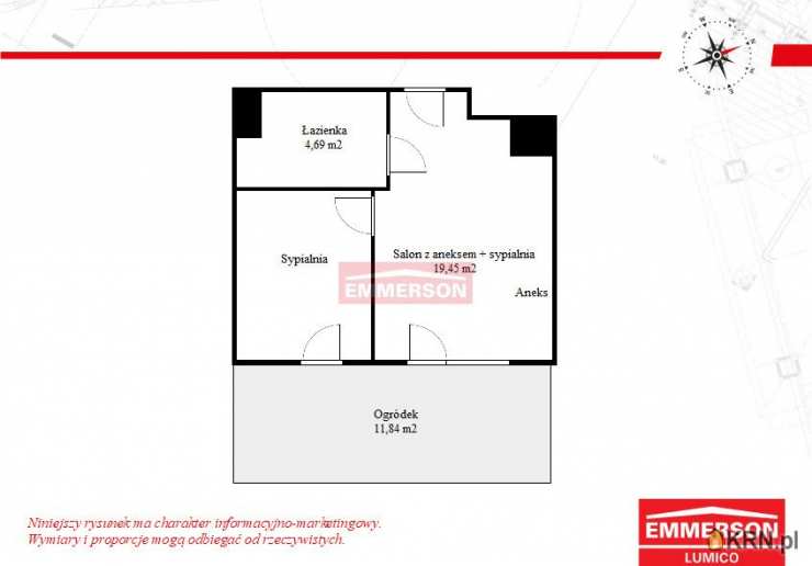 1 pokojowe, Kraków, Prądnik Biały, ul. , Mieszkanie  na sprzedaż