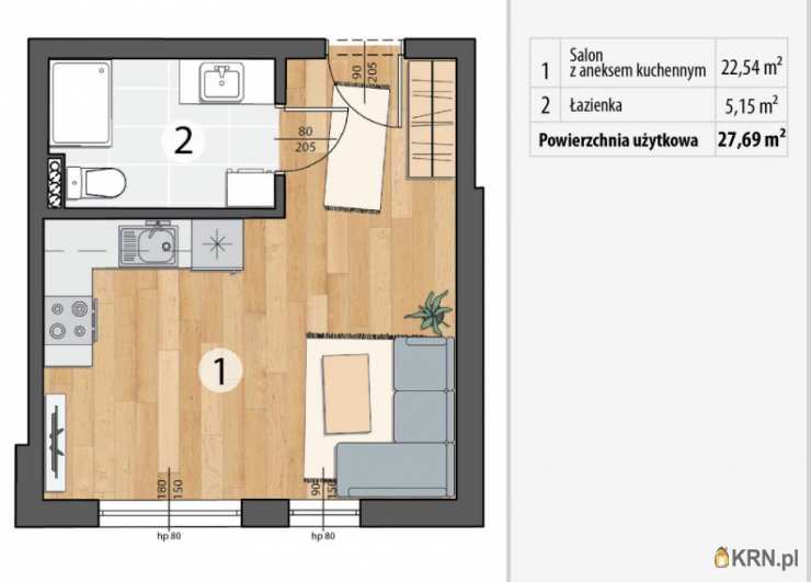 1 pokojowe, Smolec, ul. , Mieszkanie  na sprzedaż