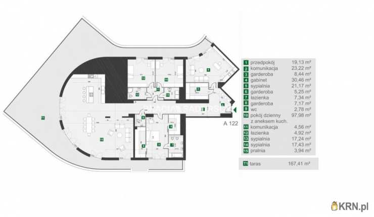 Kraków, Grzegórzki, ul. Kotlarska, 5 pokojowe, Mieszkanie  na sprzedaż