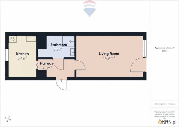 Mieszkanie  do wynajęcia, 1 pokojowe, Słupsk, ul. 