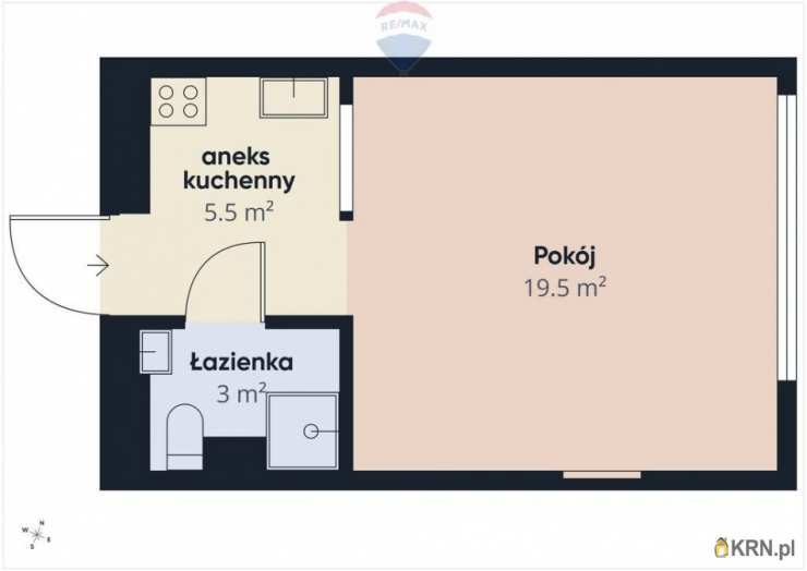 1 pokojowe, Mieszkanie  do wynajęcia, Warszawa, Wola, ul. 