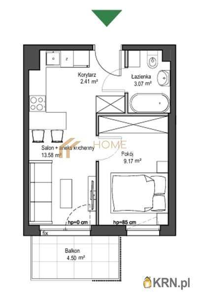 2 pokojowe, Mieszkanie  na sprzedaż, Gdańsk, Osowa, ul. 