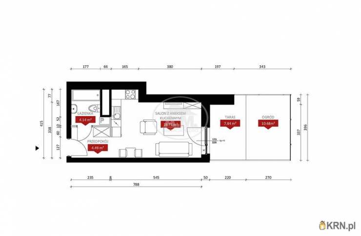 Mieszkanie  na sprzedaż, Wrocław, Stare Miasto, ul. S. Czarnieckiego, 1 pokojowe