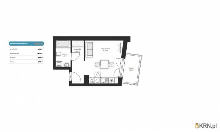 Kraków, Wzgórza Krzesławickie, ul. Polskich, Mieszkanie  na sprzedaż, 1 pokojowe