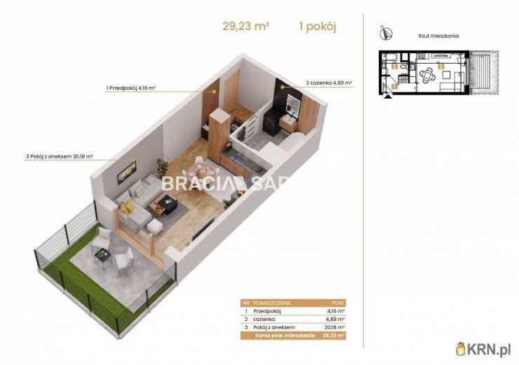 Mieszkanie  na sprzedaż, 1 pokojowe, Katowice, ul. Ceglana