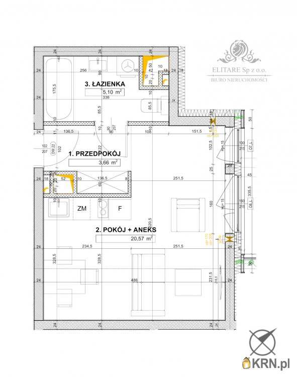 1 pokojowe, Wrocław, Krzyki, ul. , Mieszkanie  na sprzedaż