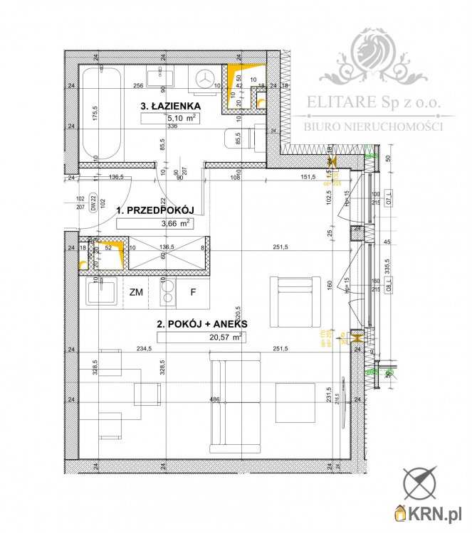Wrocław, Krzyki, ul. , 1 pokojowe, Mieszkanie  na sprzedaż