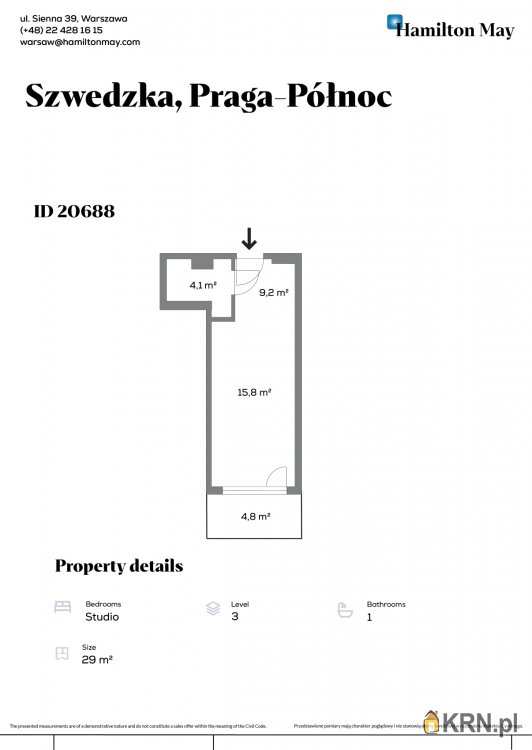 Mieszkanie  na sprzedaż, , Warszawa, ul. 