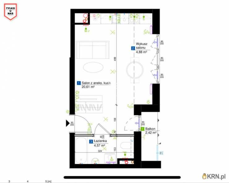 Gdynia, Śródmieście, ul. S. Żeromskiego, 1 pokojowe, Mieszkanie  na sprzedaż