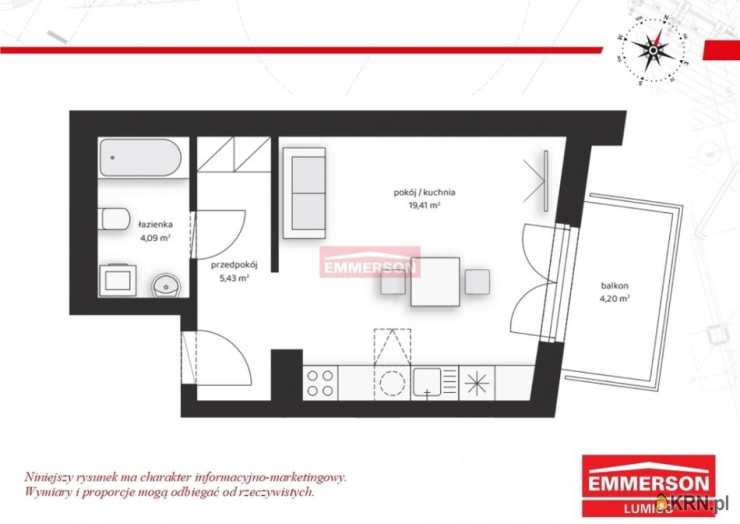 1 pokojowe, Kraków, Prądnik Biały, ul. , Mieszkanie  na sprzedaż