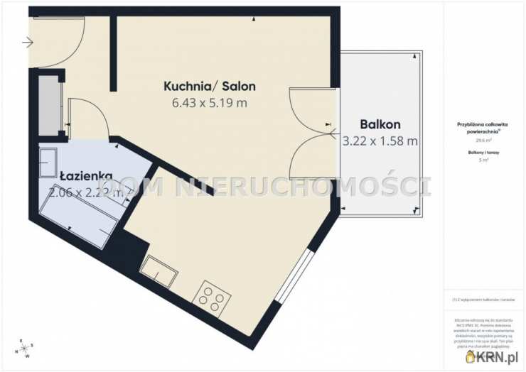 Mieszkanie  do wynajęcia, 1 pokojowe, Olsztyn, ul. Bartąska