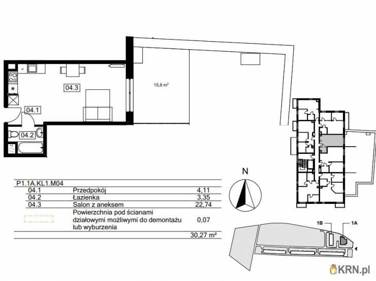 1 pokojowe, Kraków, Bieżanów-Prokocim/Złocień, ul. Agatowa, Mieszkanie  na sprzedaż