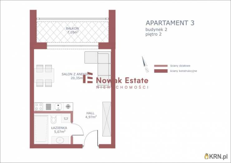 Bańska Niżna, ul. Papieska, 1 pokojowe, Mieszkanie  na sprzedaż