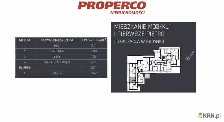 2 pokojowe, Mieszkanie  na sprzedaż, Jędrzejów, ul. 