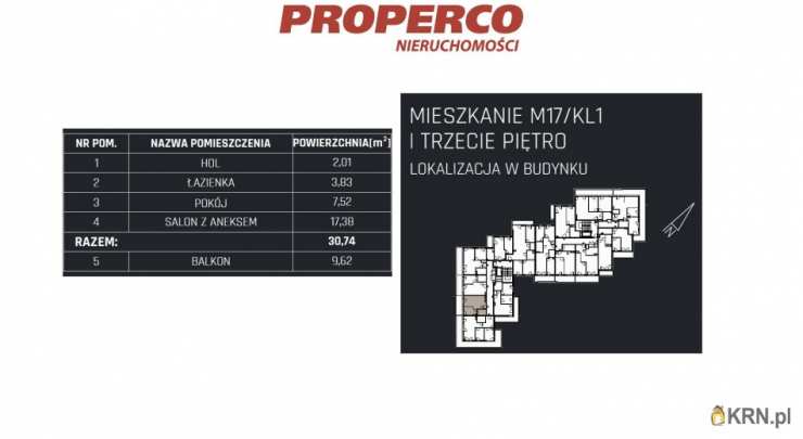 2 pokojowe, Mieszkanie  na sprzedaż, Jędrzejów, ul. 