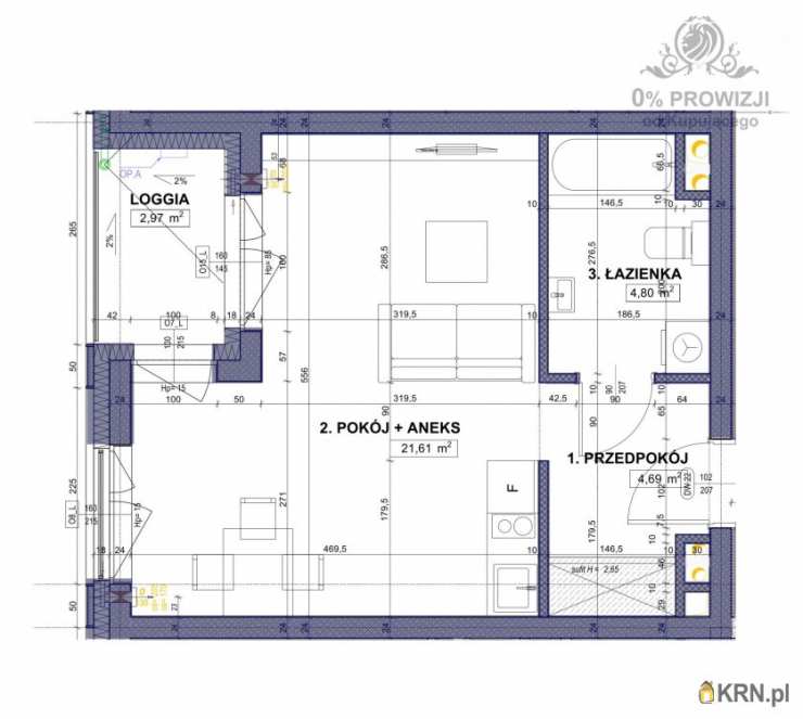 1 pokojowe, Mieszkanie  na sprzedaż, Wrocław, Krzyki, ul. 